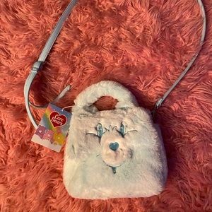 Skinnydip Care Bears blue fluffy mini crossbody NWT